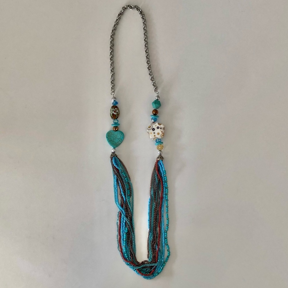 Boho Turquoise Necklace - Picture 2 of 7